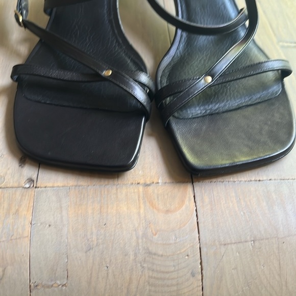 Frame Le Braxton Strappy Leather Black Sandal Square Toe Women EUR 39.5 US 9 - Picture 8 of 15